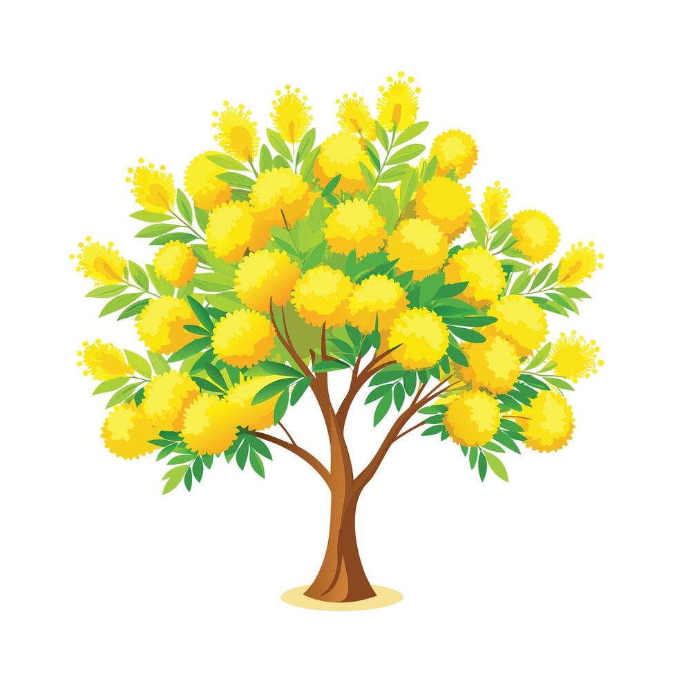 Beautiful Single Big Tree Illustration vector