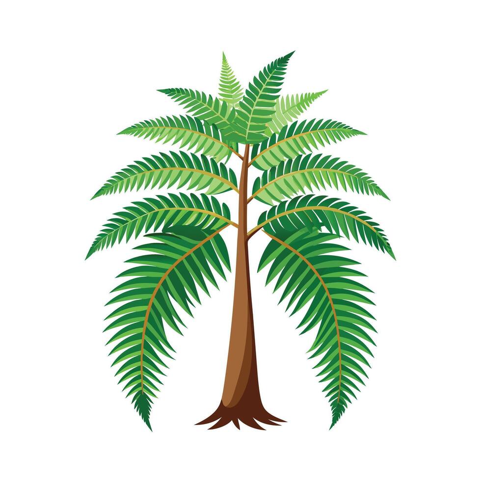 Beautiful Single Big Tree Illustration vector