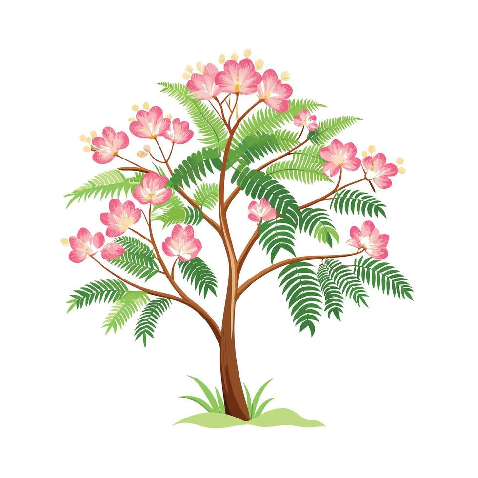 Beautiful Single Big Tree Illustration vector