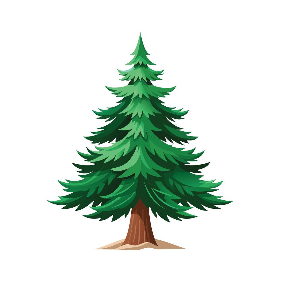 Beautiful Single Big Tree Illustration vector