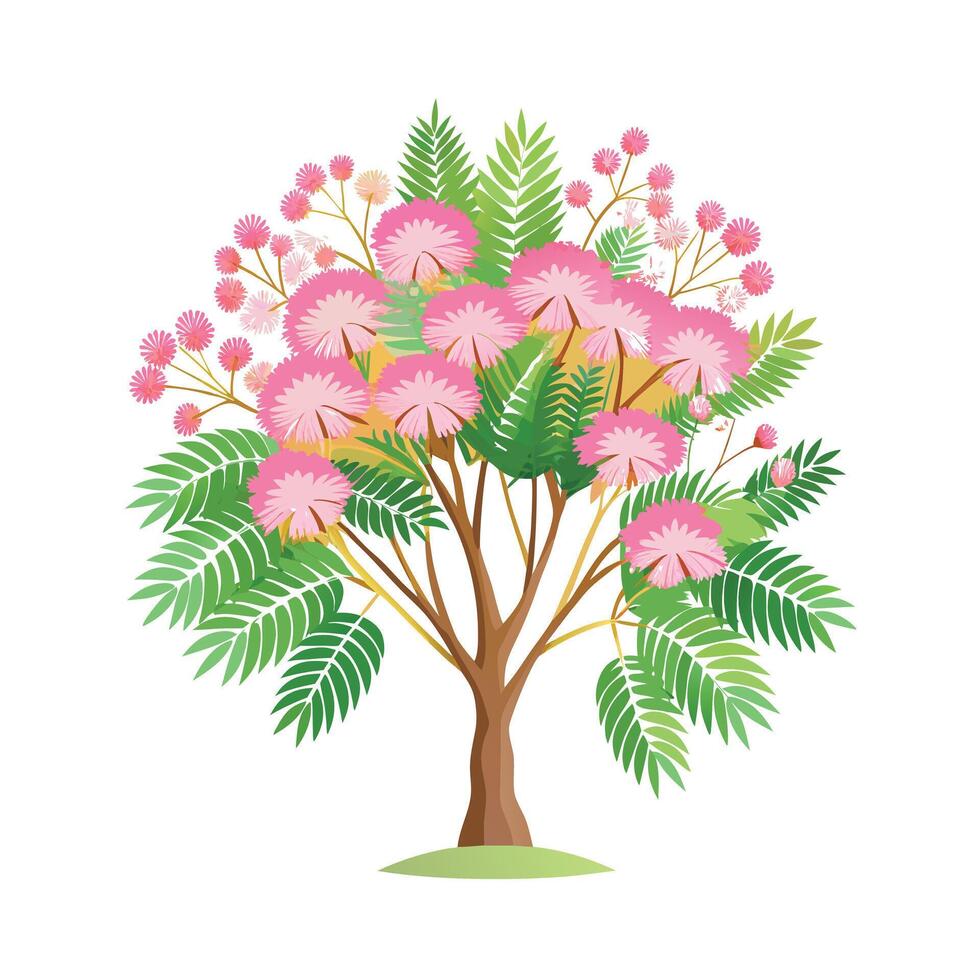Beautiful Single Big Tree Illustration vector