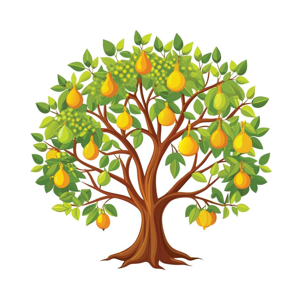 Beautiful Single Big Tree Illustration vector