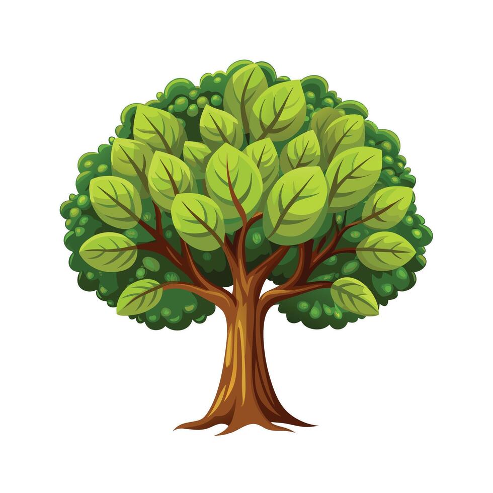 Beautiful Single Big Tree Illustration vector