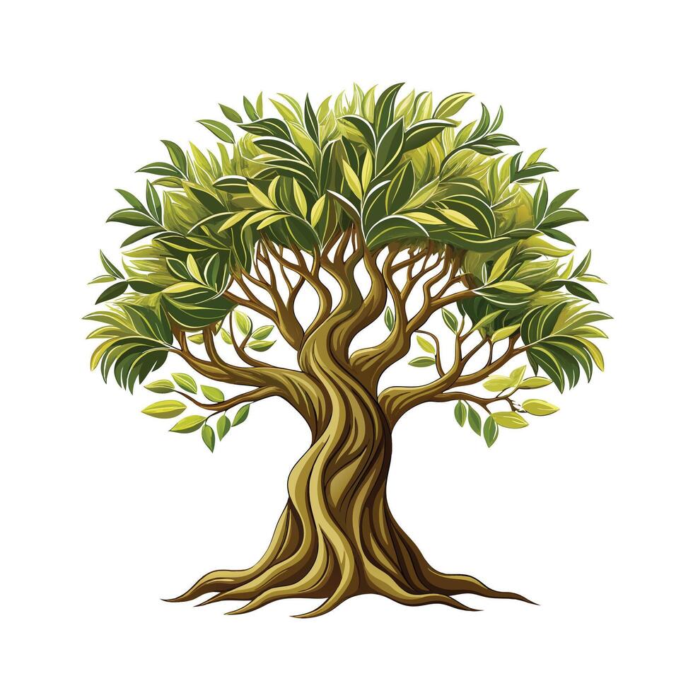 Beautiful Single Big Tree Illustration vector