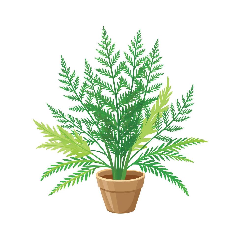 Beautiful Flowerpot Houseplant Illustration vector