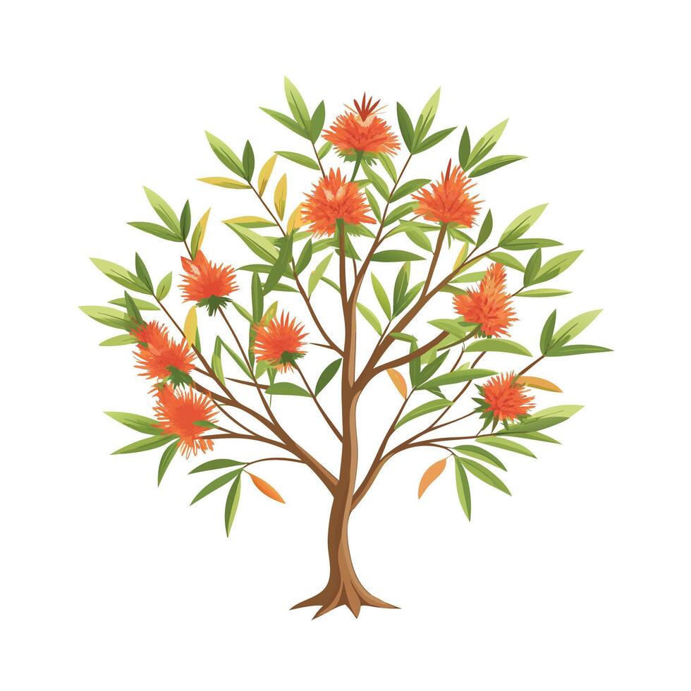 Beautiful Single Big Tree Illustration vector