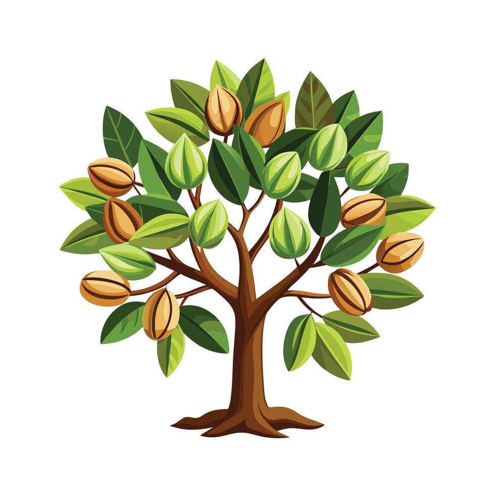 Beautiful Single Big Tree Illustration vector