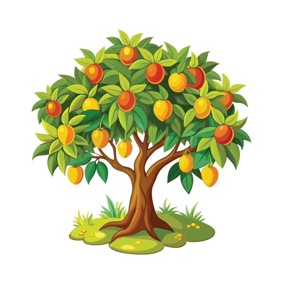 Beautiful Single Big Tree Illustration vector