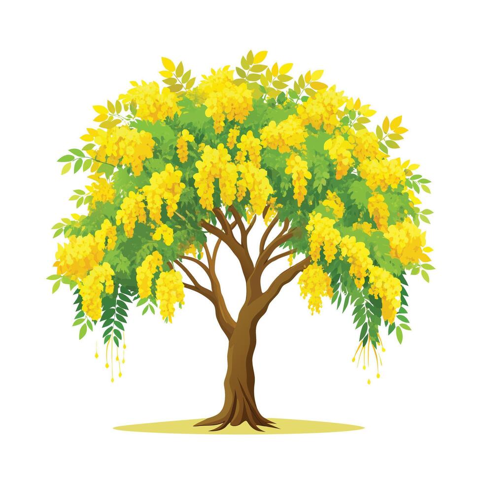 Beautiful Single Big Tree Illustration vector