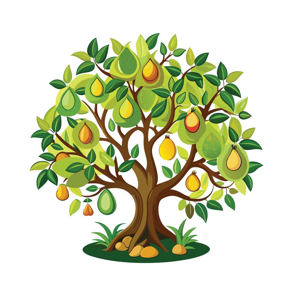 Beautiful Single Big Tree Illustration vector