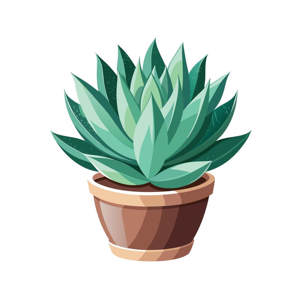 Beautiful Flowerpot Houseplant Illustration vector
