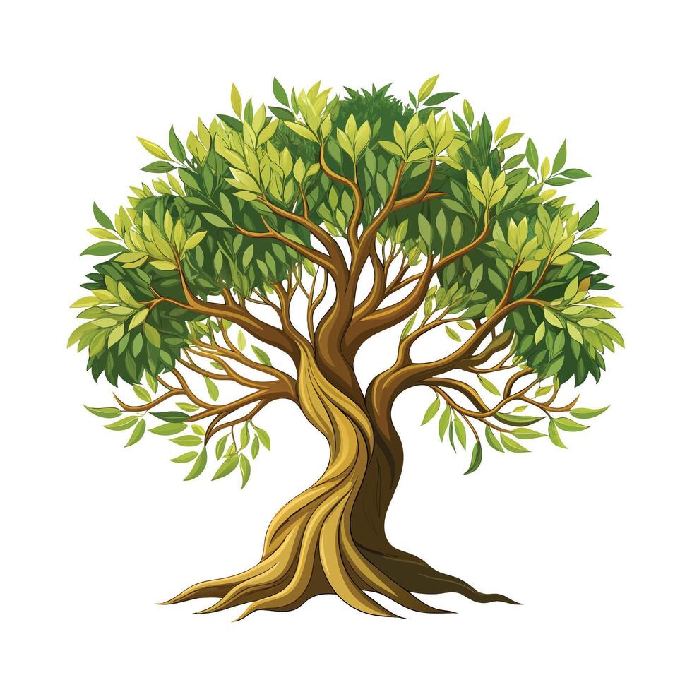 Beautiful Single Big Tree Illustration vector