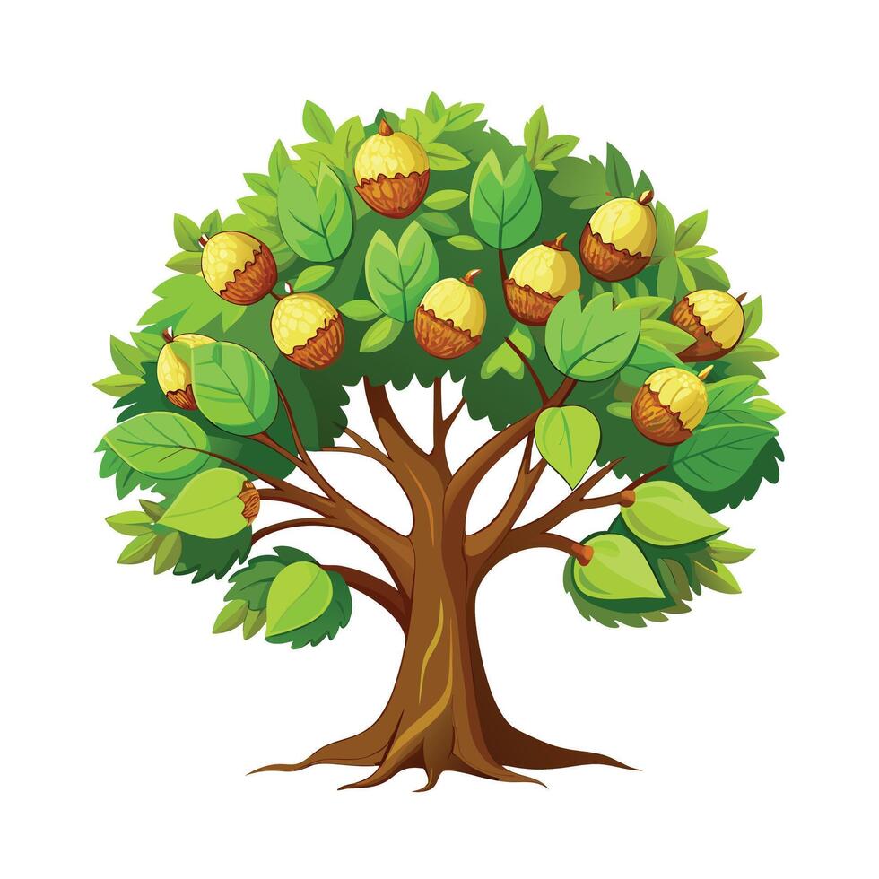 Beautiful Single Big Tree Illustration vector