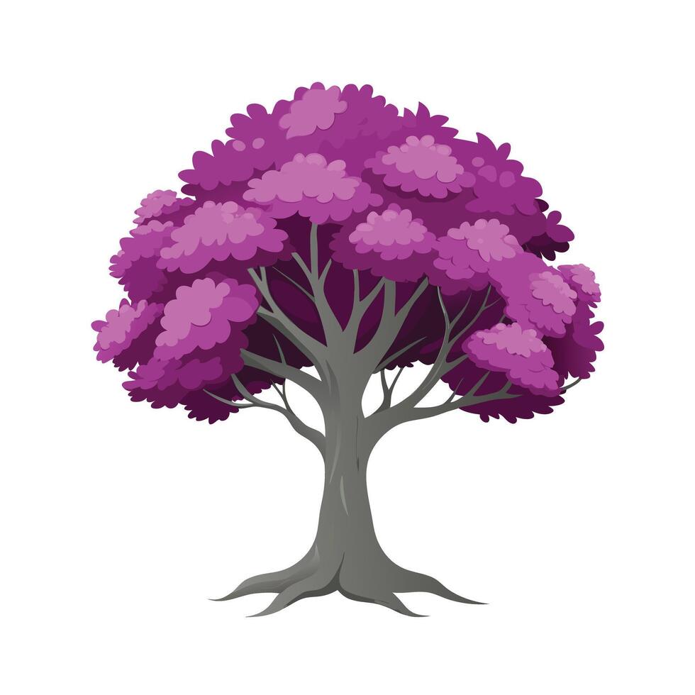 Beautiful Single Big Tree Illustration vector