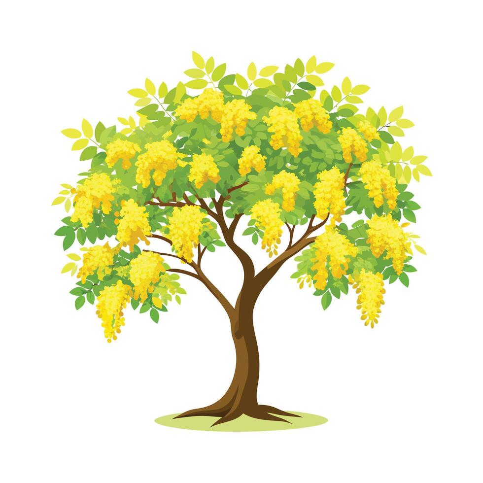 Beautiful Single Big Tree Illustration vector