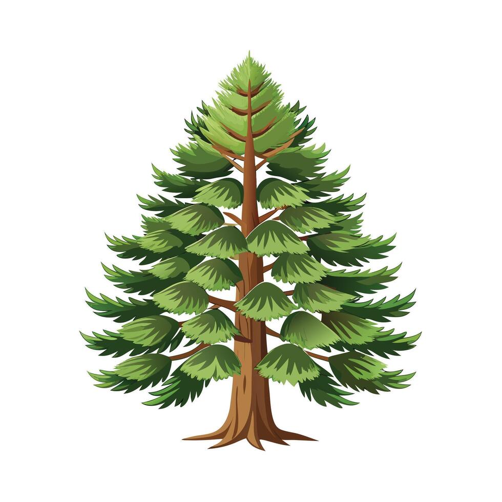 Beautiful Single Big Tree Illustration vector