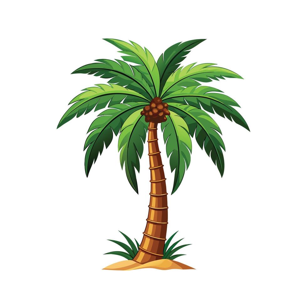 Beautiful Single Big Tree Illustration vector