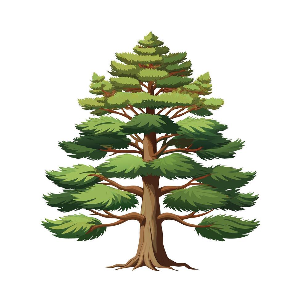 Beautiful Single Big Tree Illustration vector