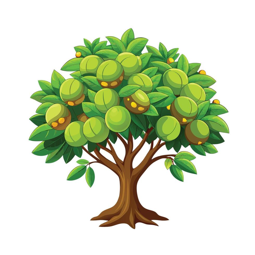 Beautiful Single Big Tree Illustration vector
