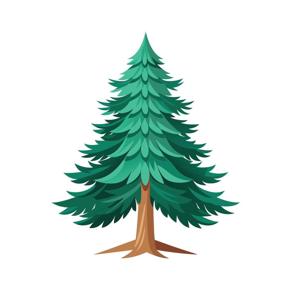 Beautiful Single Big Tree Illustration vector
