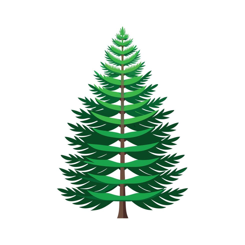 Beautiful Single Big Tree Illustration vector