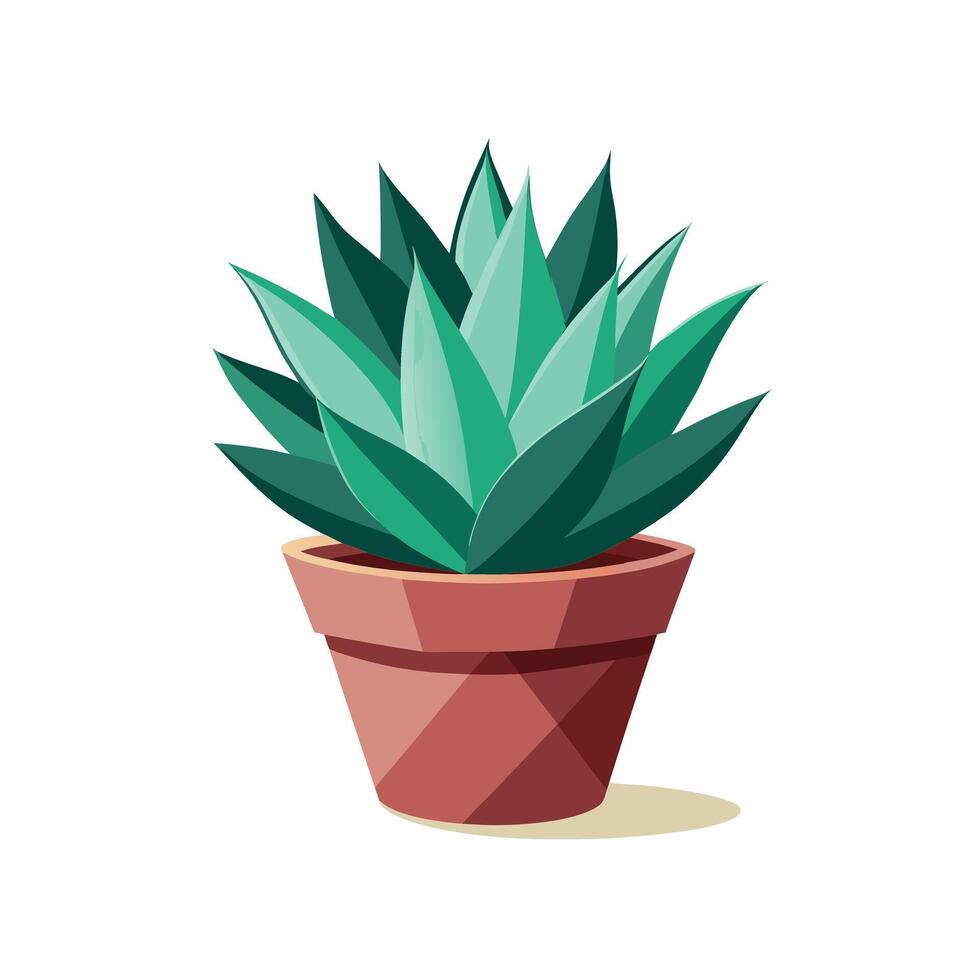 Beautiful Flowerpot Houseplant Illustration vector