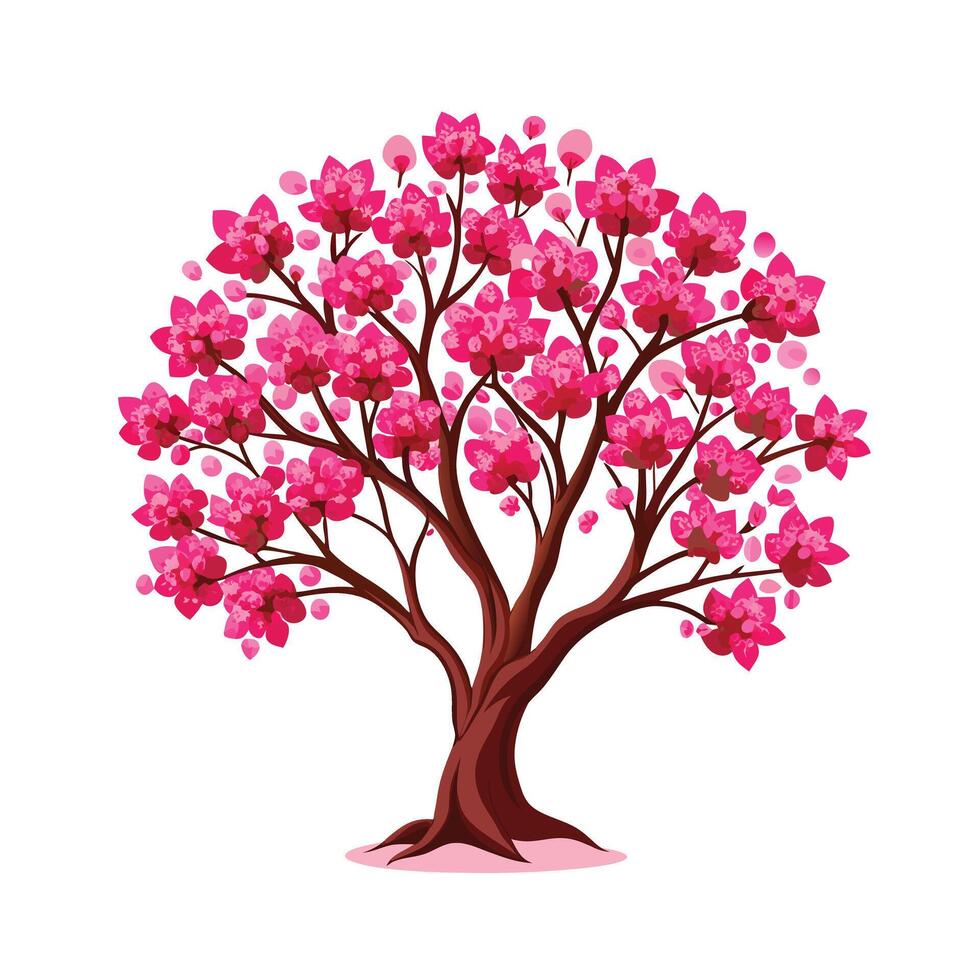 Beautiful Single Big Tree Illustration vector