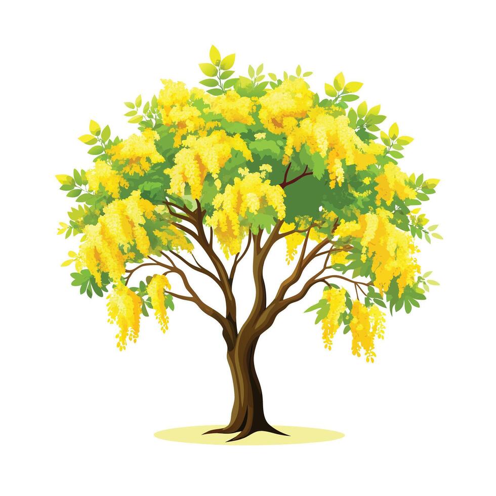 Beautiful Single Big Tree Illustration vector