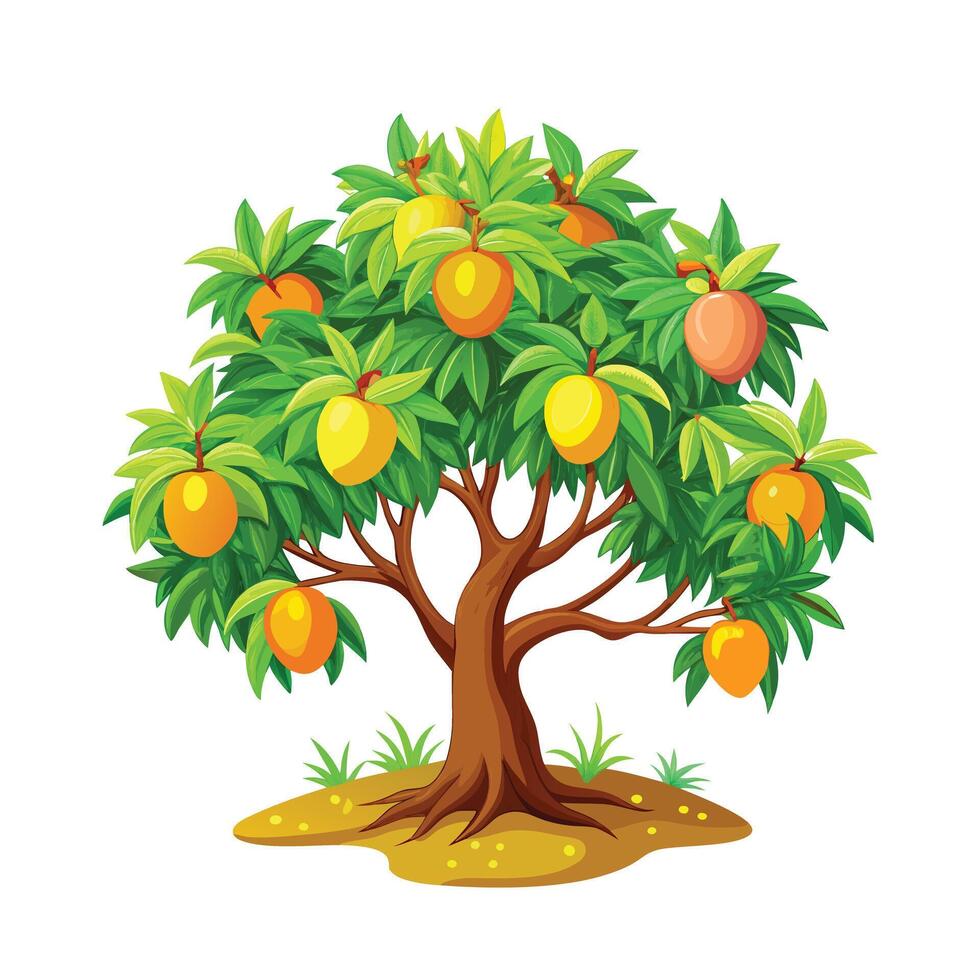 Beautiful Single Big Tree Illustration vector