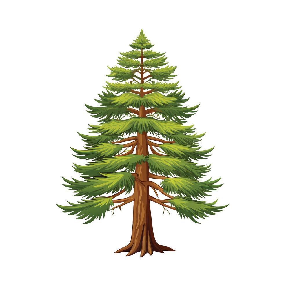 Beautiful Single Big Tree Illustration vector