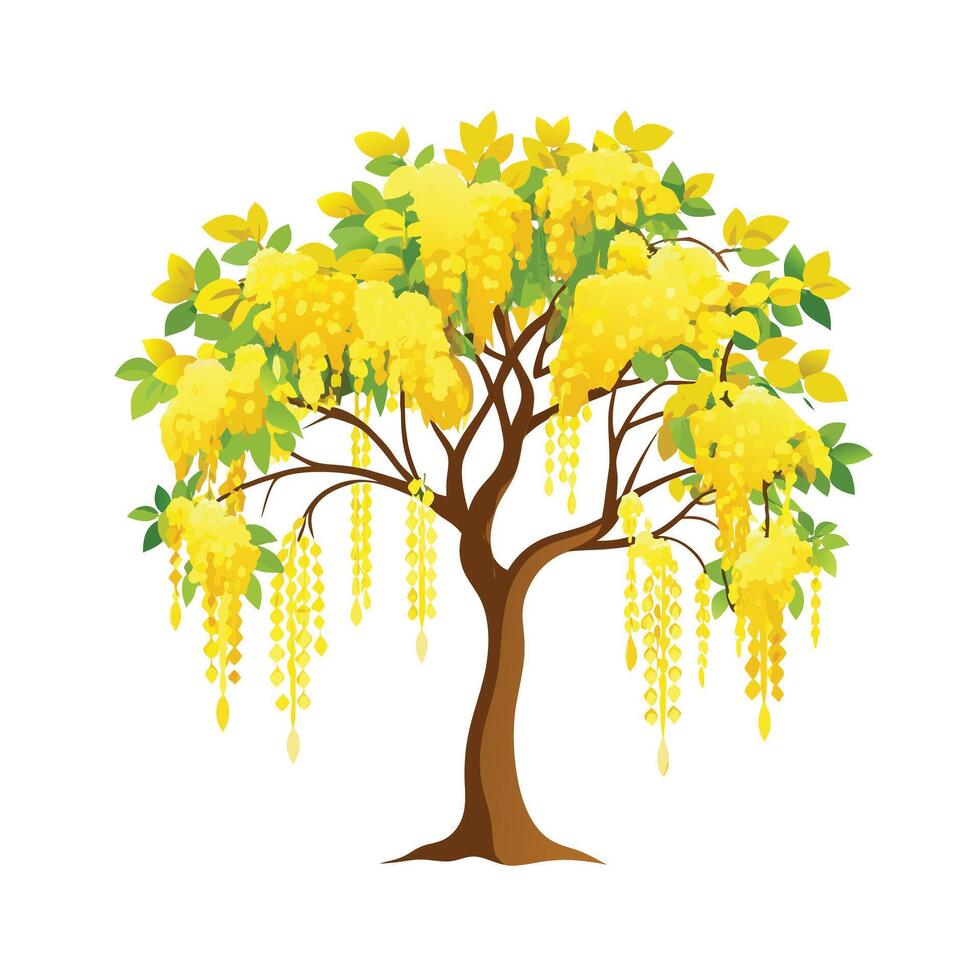 Beautiful Single Big Tree Illustration vector