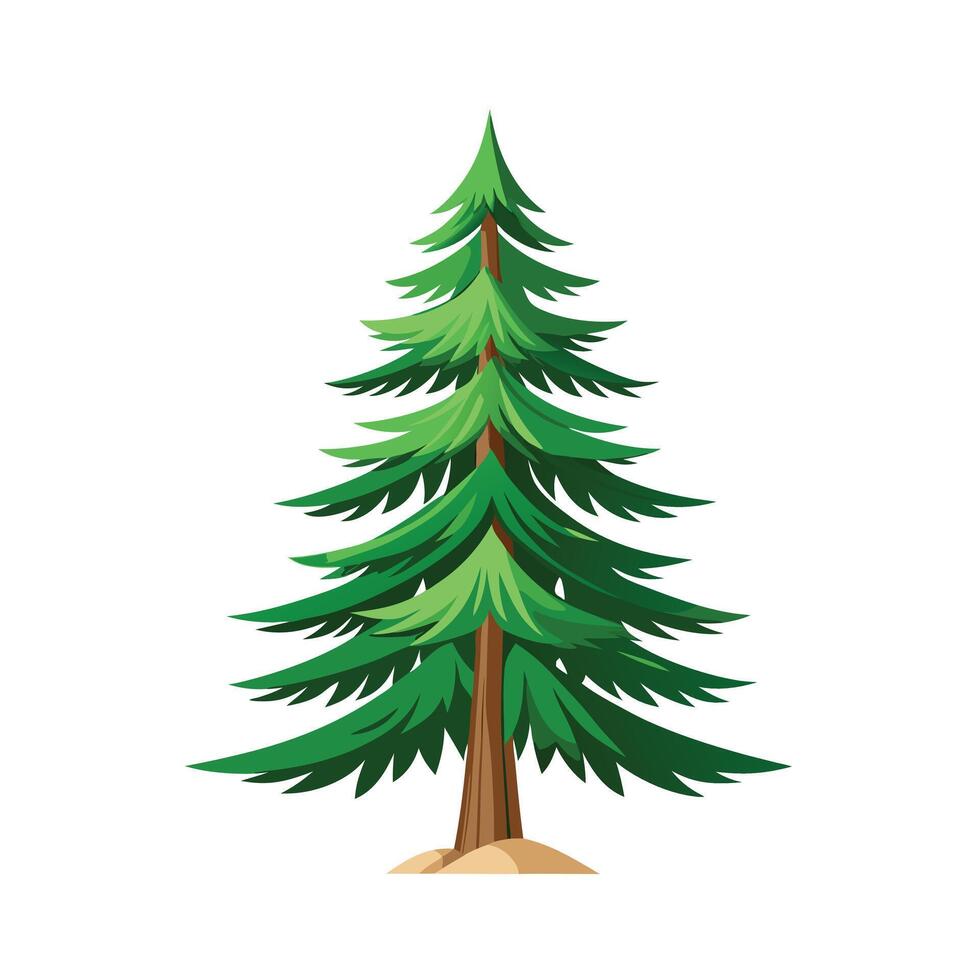 Beautiful Single Big Tree Illustration vector