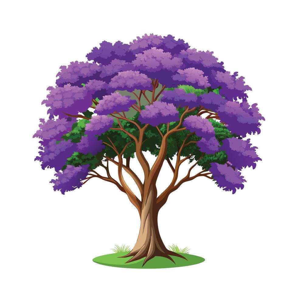 Beautiful Single Big Tree Illustration vector