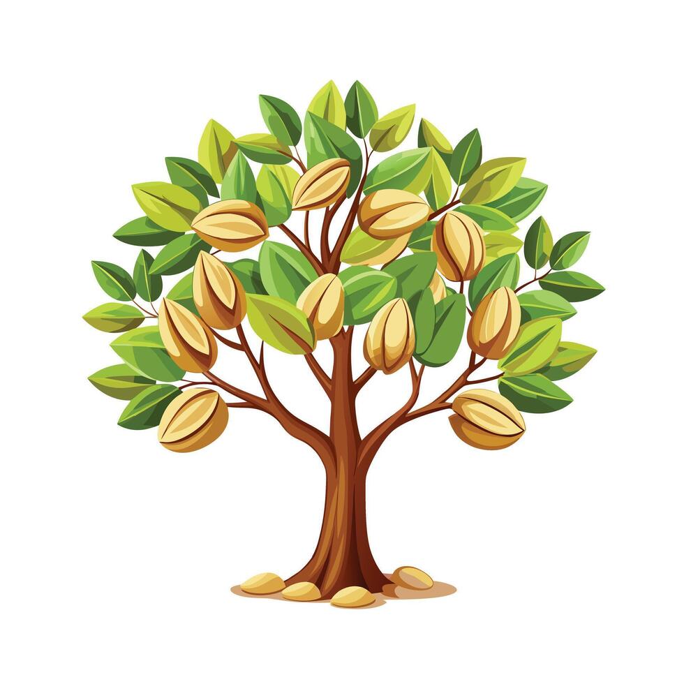 Beautiful Single Big Tree Illustration vector