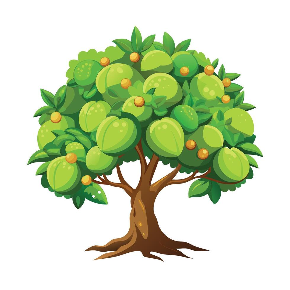 Beautiful Single Big Tree Illustration vector