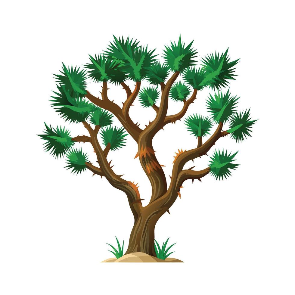 Beautiful Single Big Tree Illustration vector