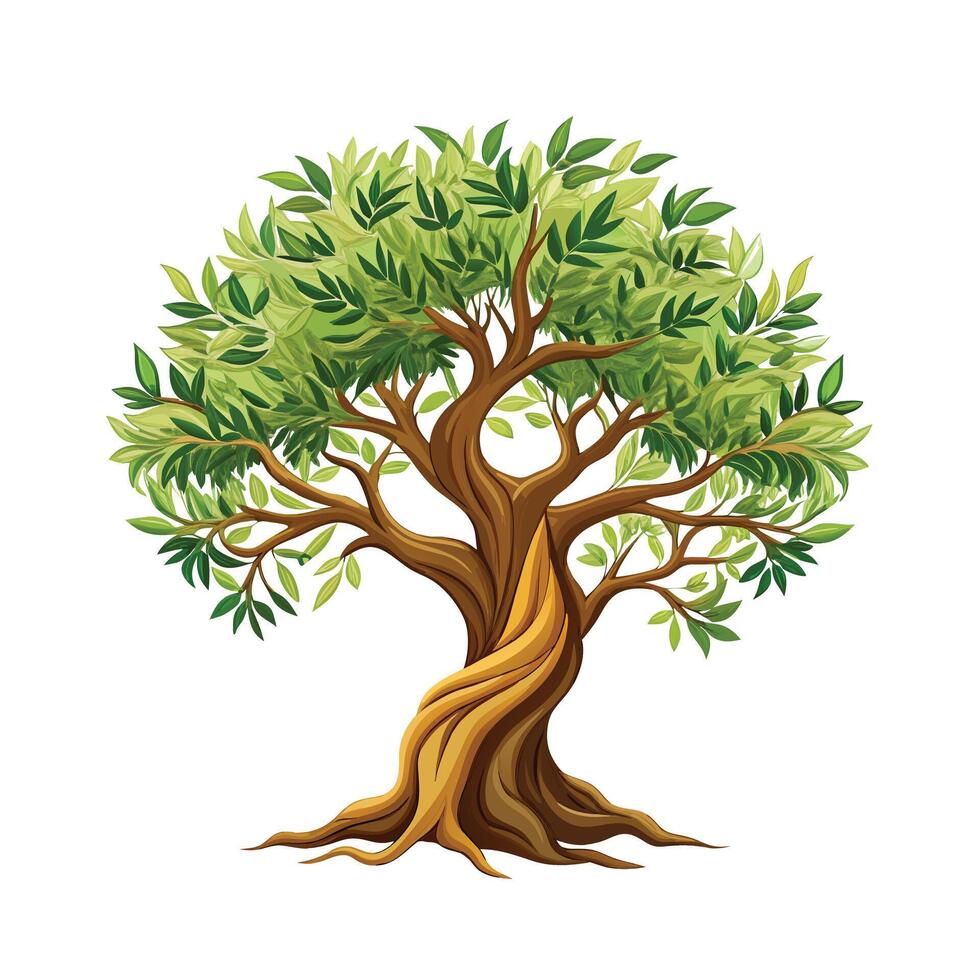 Beautiful Single Big Tree Illustration vector