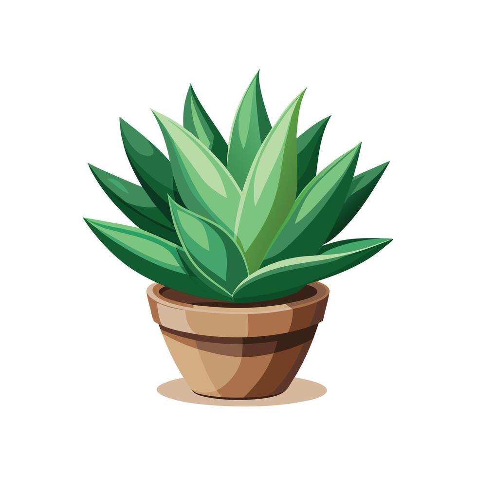 Beautiful Flowerpot Houseplant Illustration vector