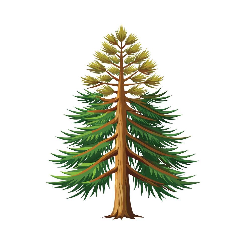 Beautiful Single Big Tree Illustration vector