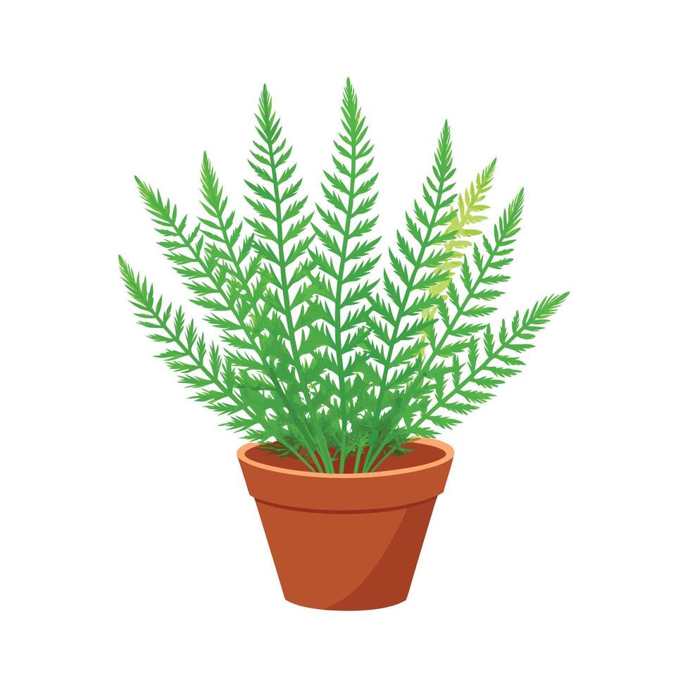 Beautiful Flowerpot Houseplant Illustration vector