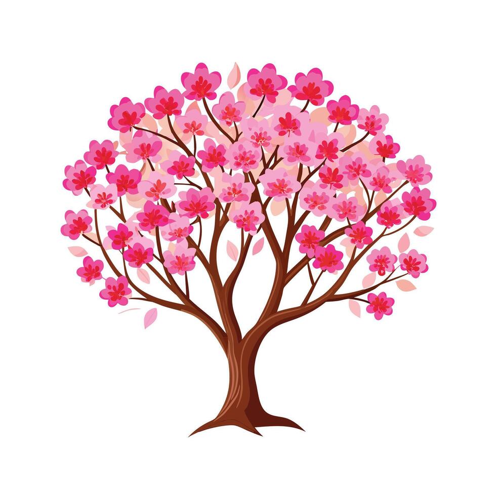 Beautiful Single Big Tree Illustration vector