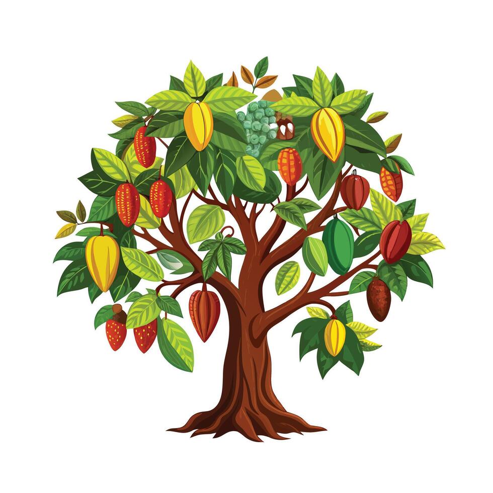 Beautiful Single Big Tree Illustration vector