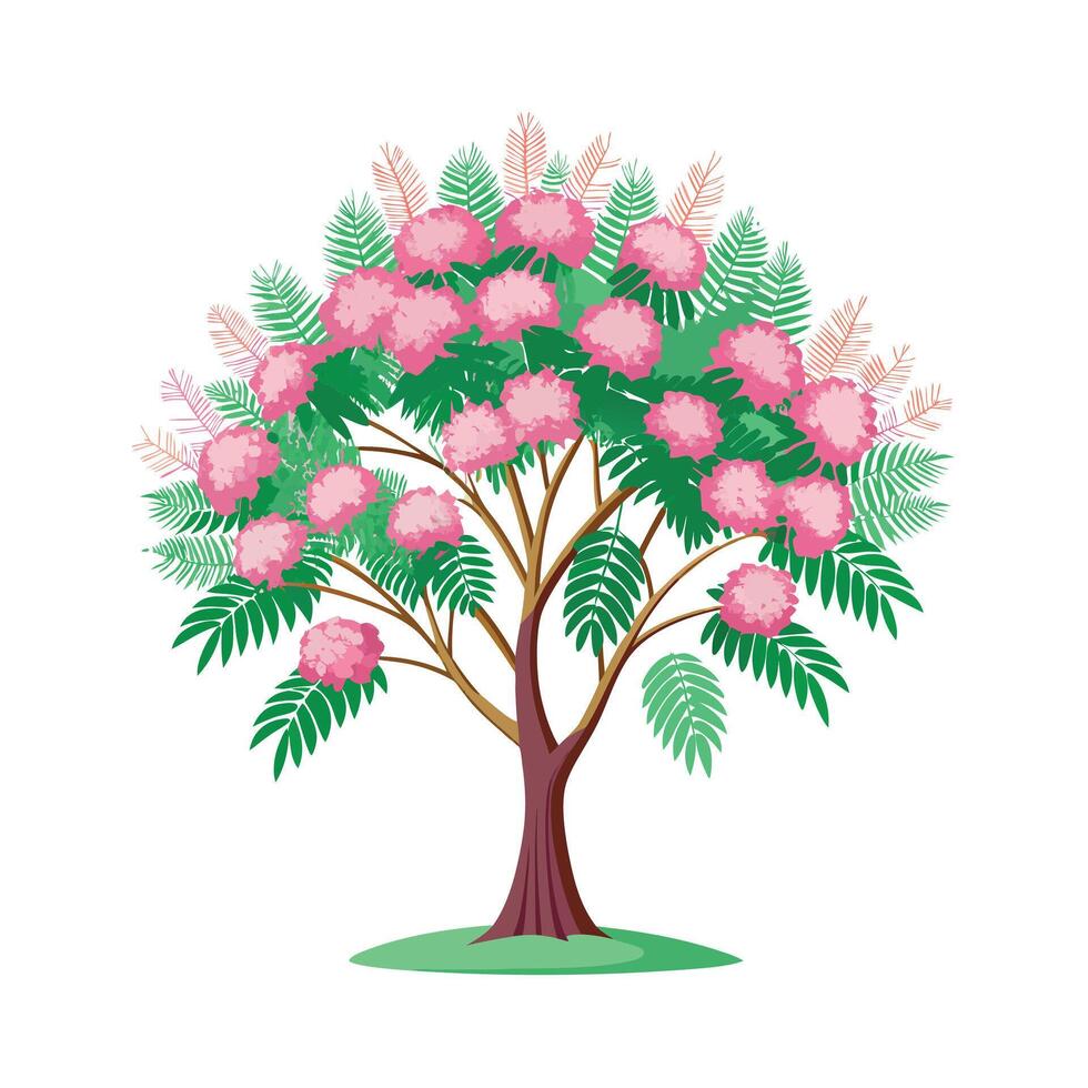 Beautiful Single Big Tree Illustration vector