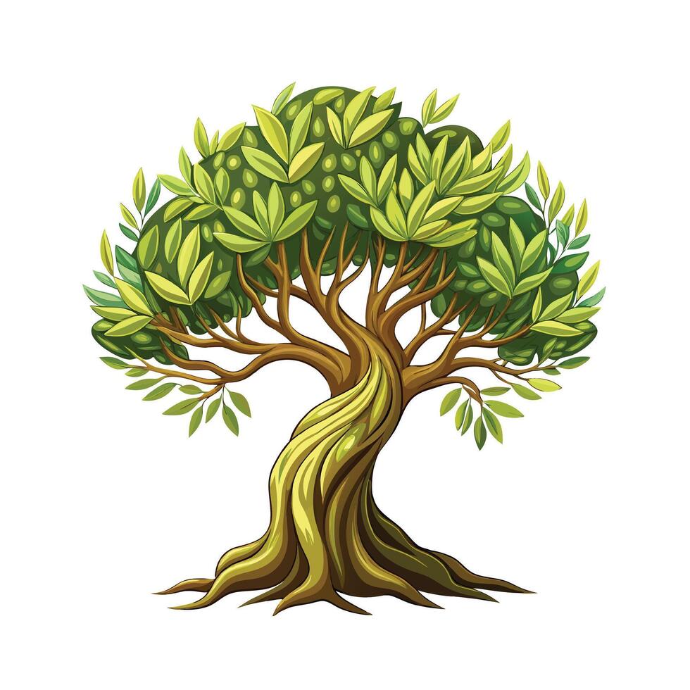 Beautiful Single Big Tree Illustration vector
