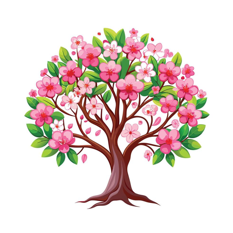 Beautiful Single Big Tree Illustration vector