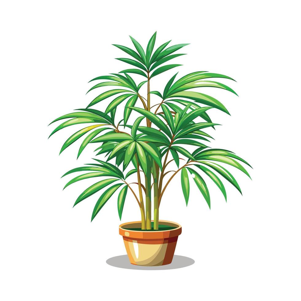 Beautiful Flowerpot Houseplant Illustration vector