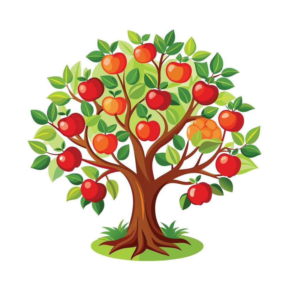Beautiful Single Big Tree Illustration vector