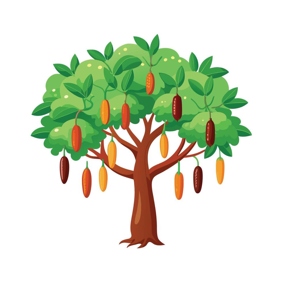 Beautiful Single Big Tree Illustration vector