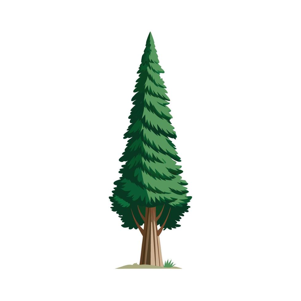 Beautiful Single Big Tree Illustration vector