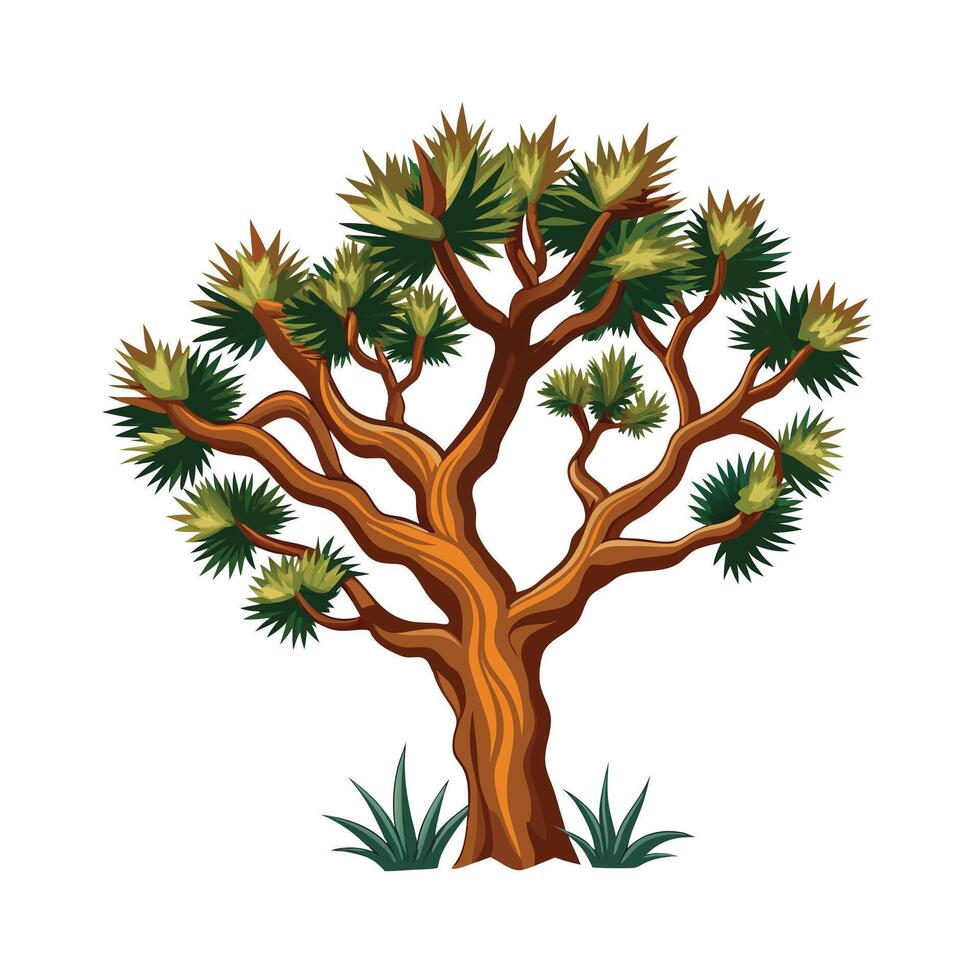 Beautiful Single Big Tree Illustration vector